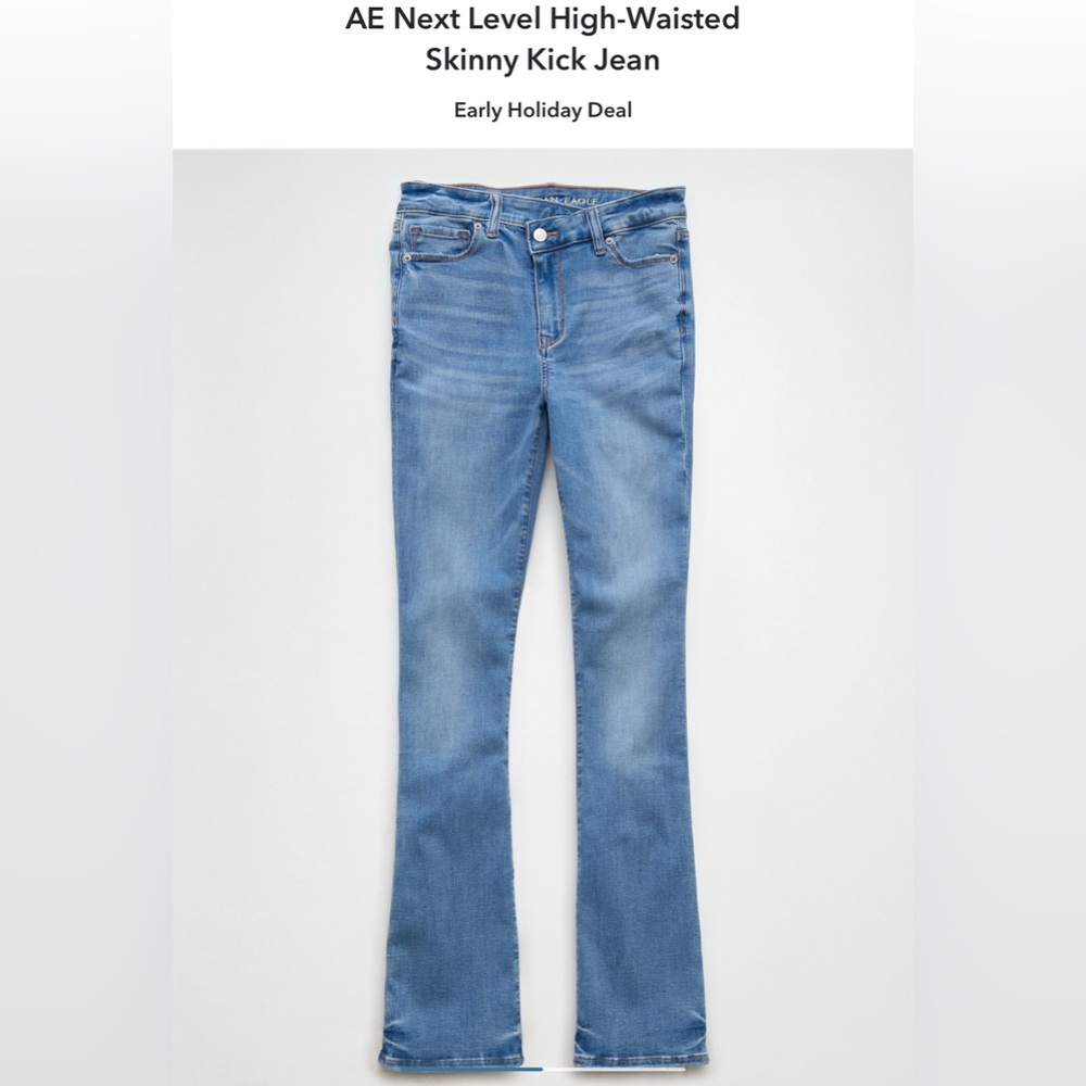 NWT American Eagle Next Level High-Waisted Skinny Kick Jean size 16R never worn